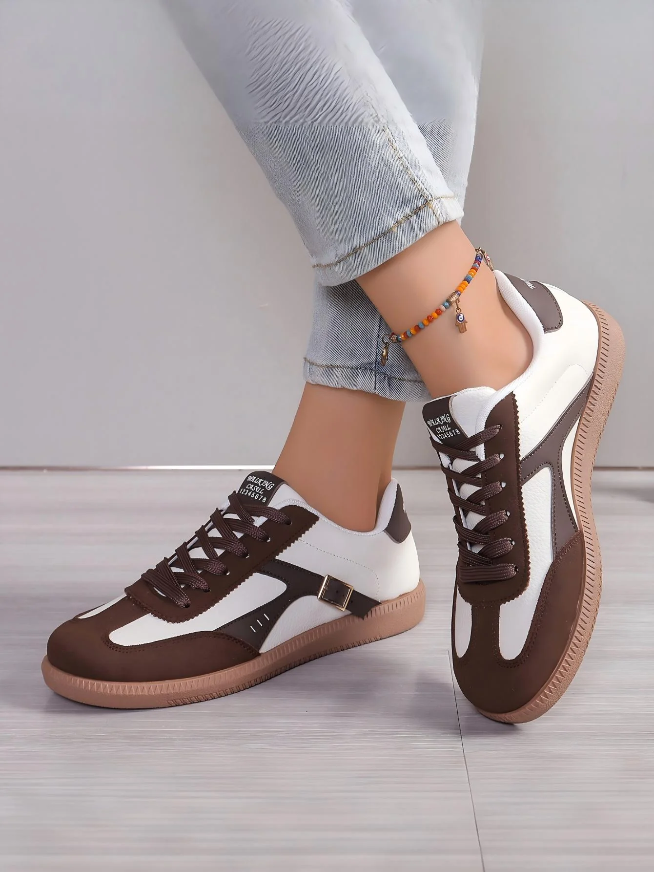 Retro Color-blocked German Training Shoes And Sneakers