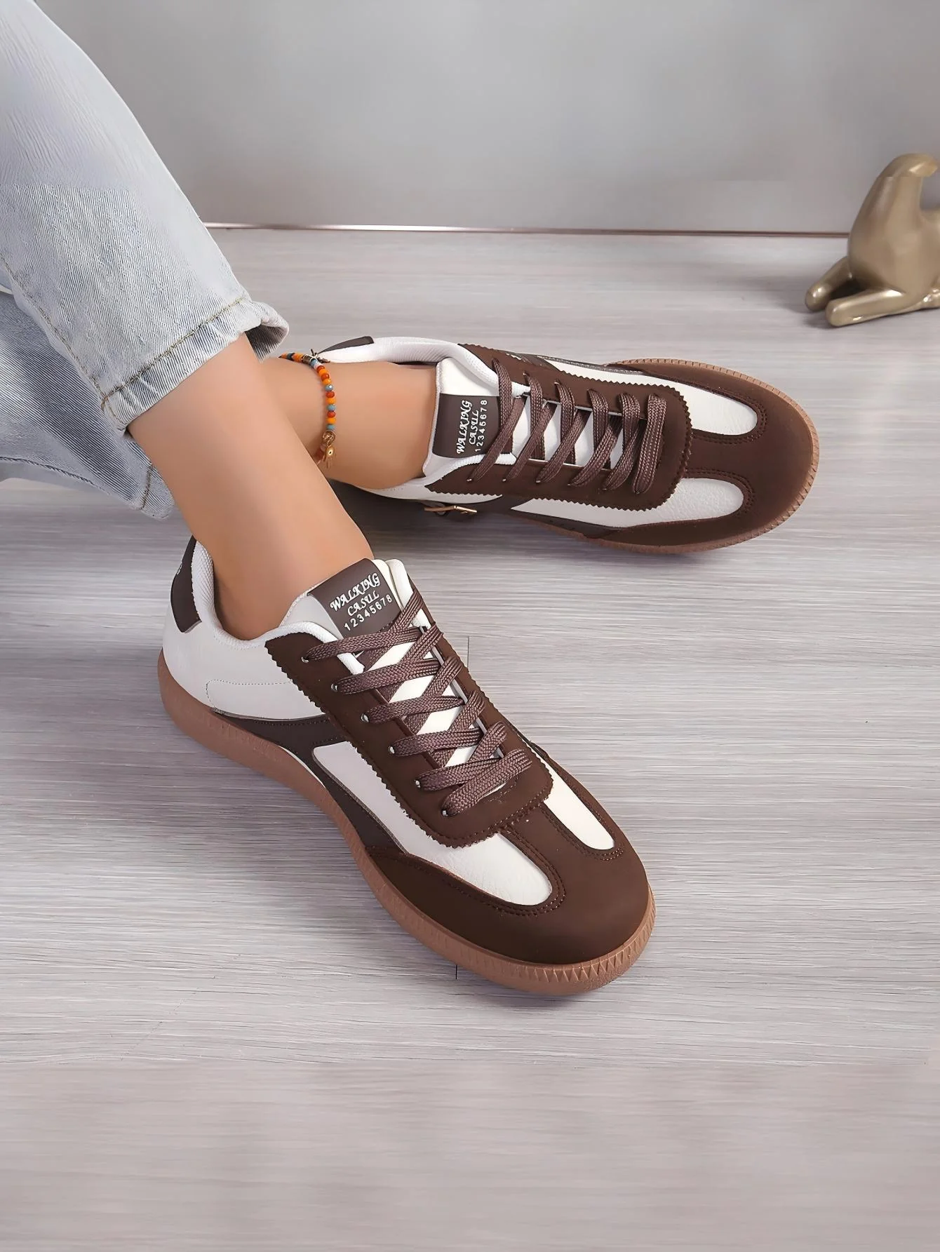 Retro Color-blocked German Training Shoes And Sneakers - Image 3