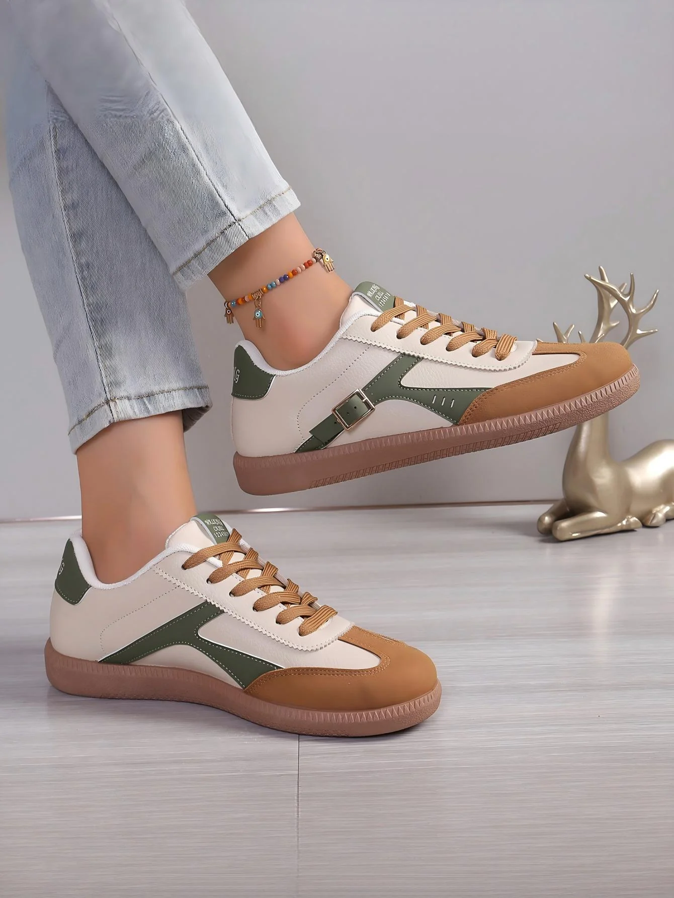 Retro Color-blocked German Training Shoes And Sneakers - Image 5