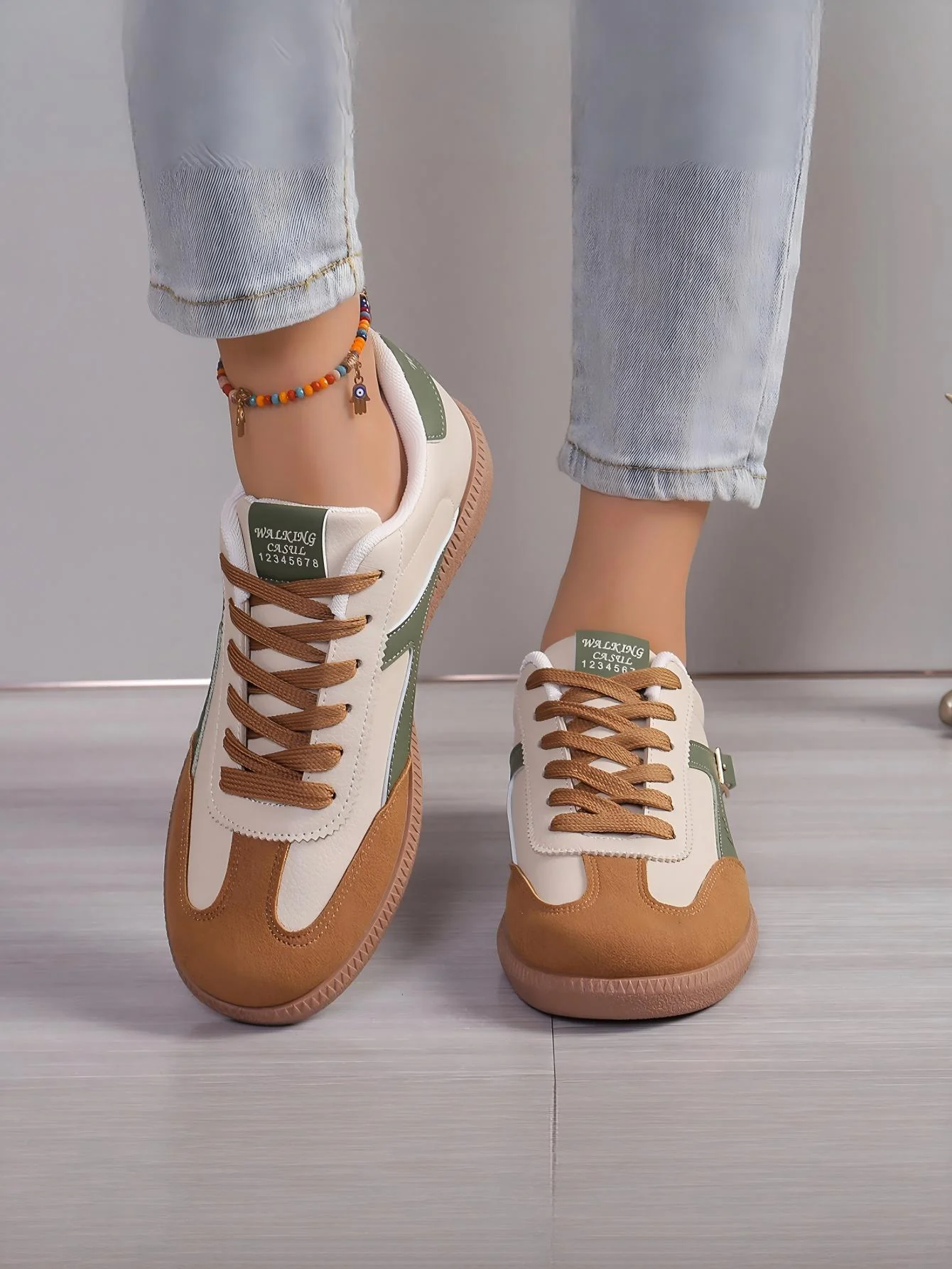 Retro Color-blocked German Training Shoes And Sneakers - Image 6