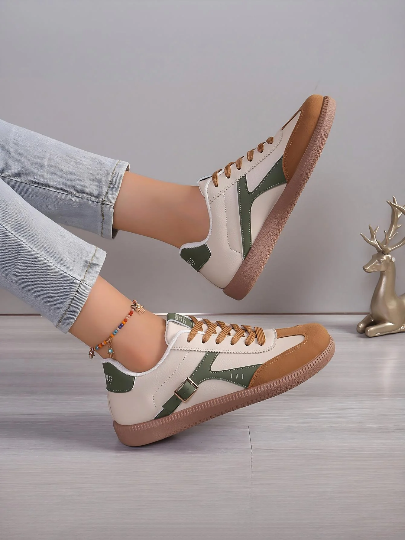 Retro Color-blocked German Training Shoes And Sneakers - Image 8