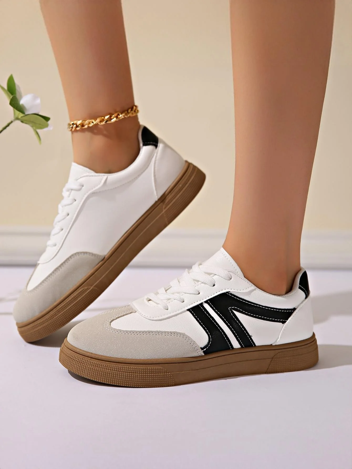 Retro Color-blocked German Training Shoes And Sneakers - Image 4