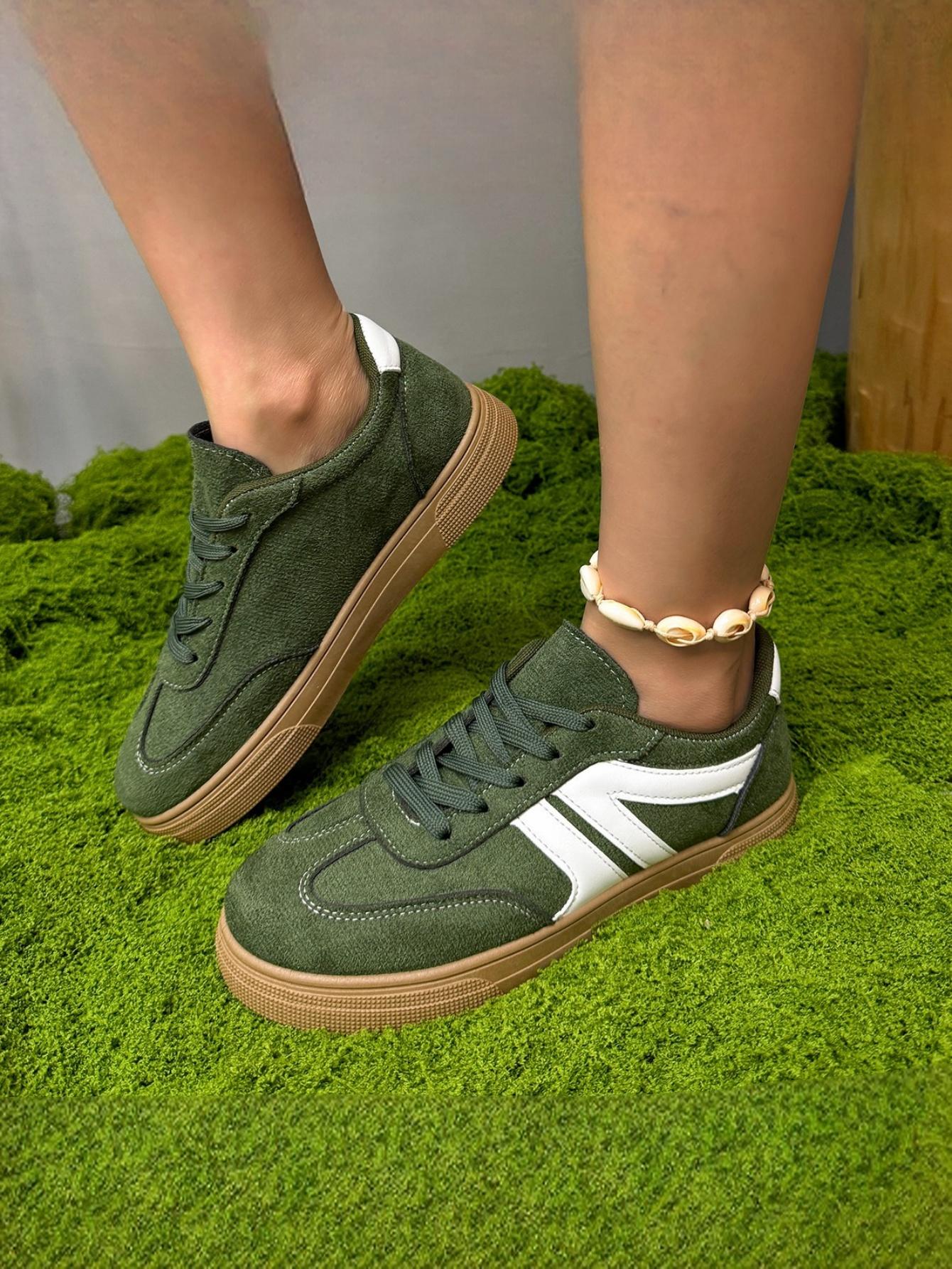 Retro Color-blocked German Training Shoes And Sneakers - Image 5