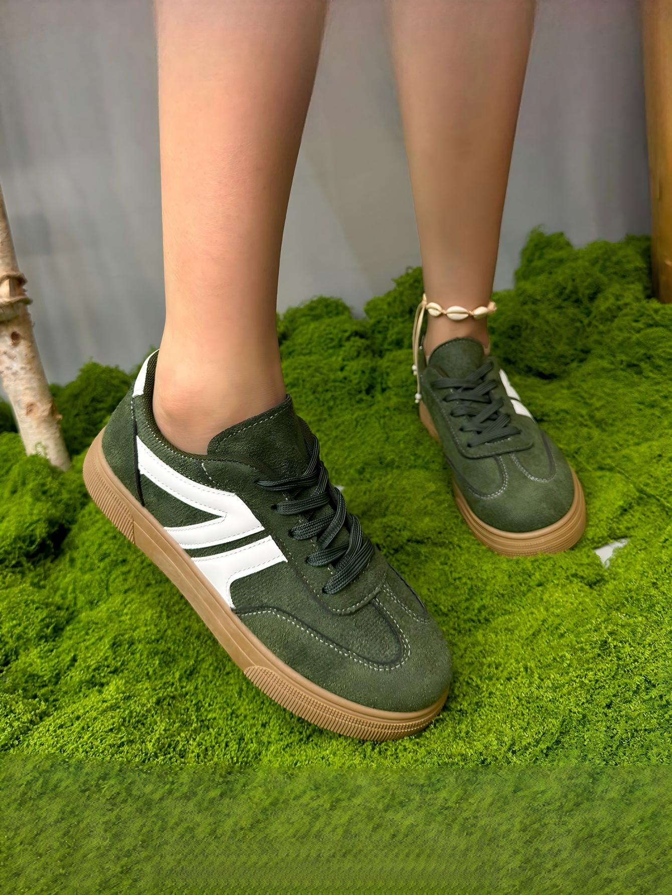 Retro Color-blocked German Training Shoes And Sneakers - Image 6