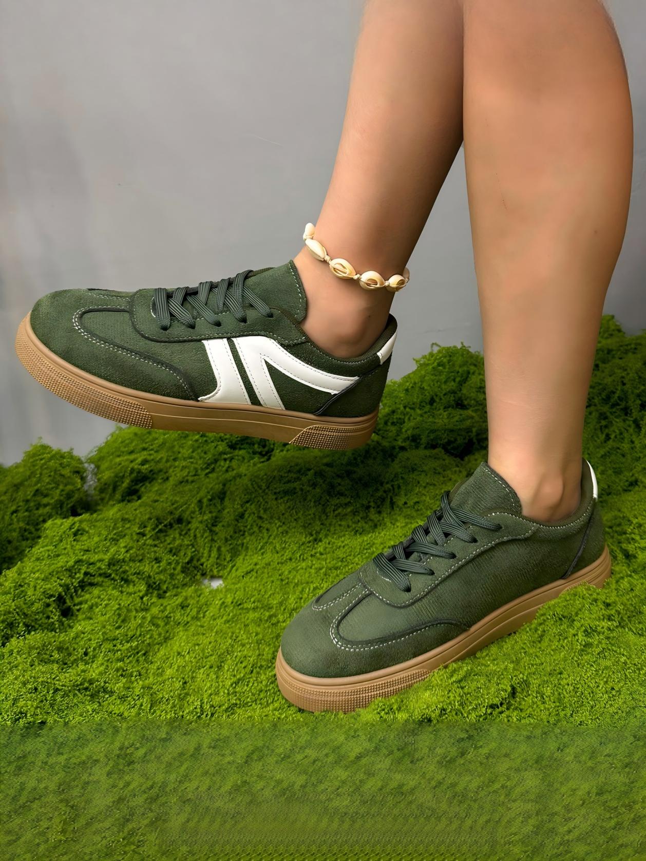 Retro Color-blocked German Training Shoes And Sneakers - Image 7