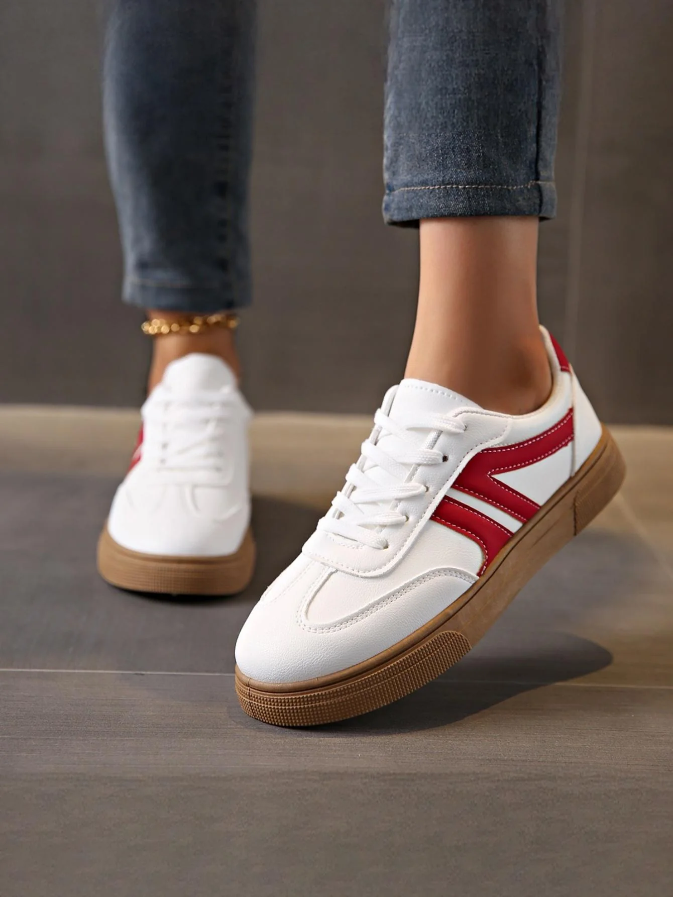 Retro Color-blocked German Training Shoes And Sneakers - Image 8