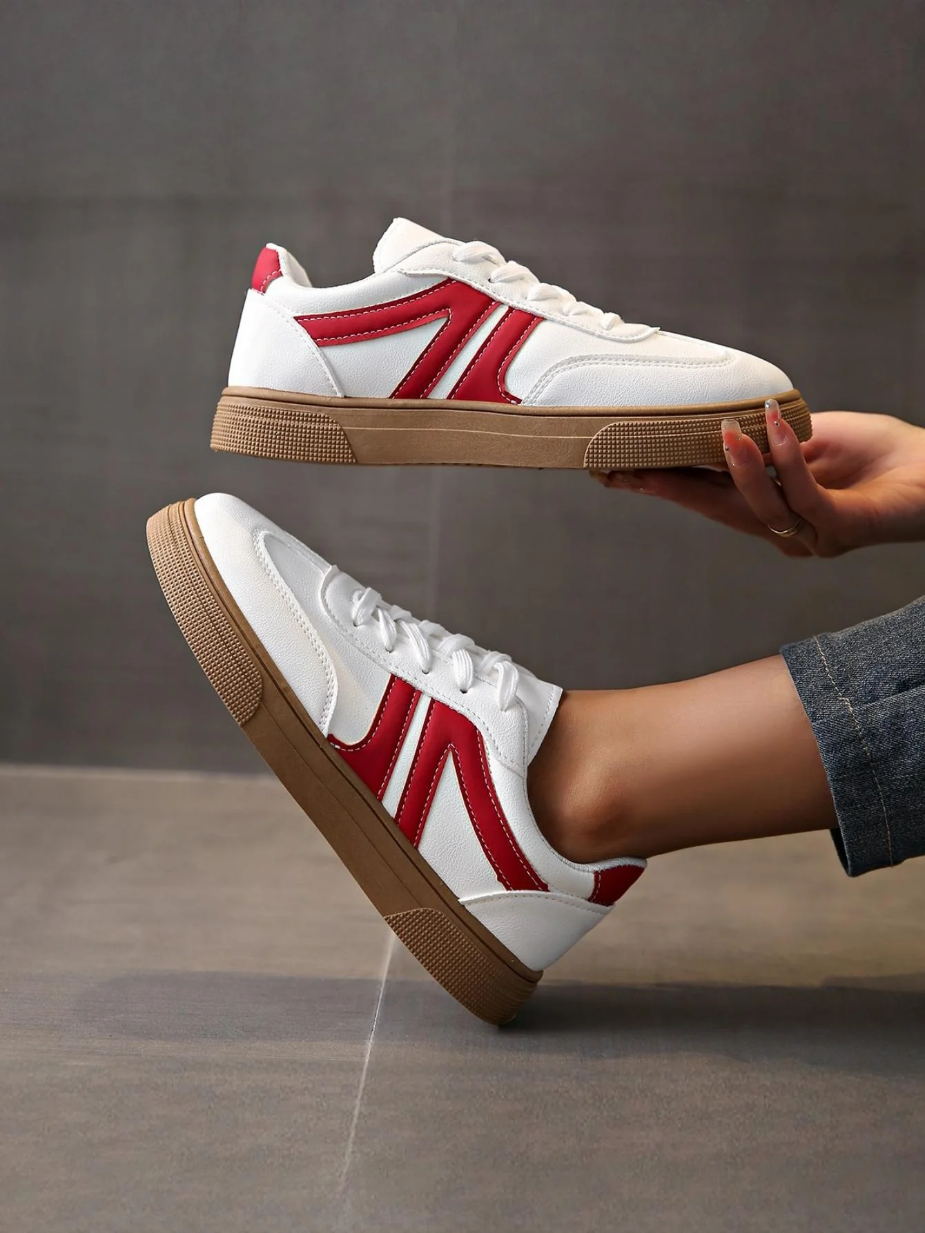 Retro Color-blocked German Training Shoes And Sneakers - Image 9