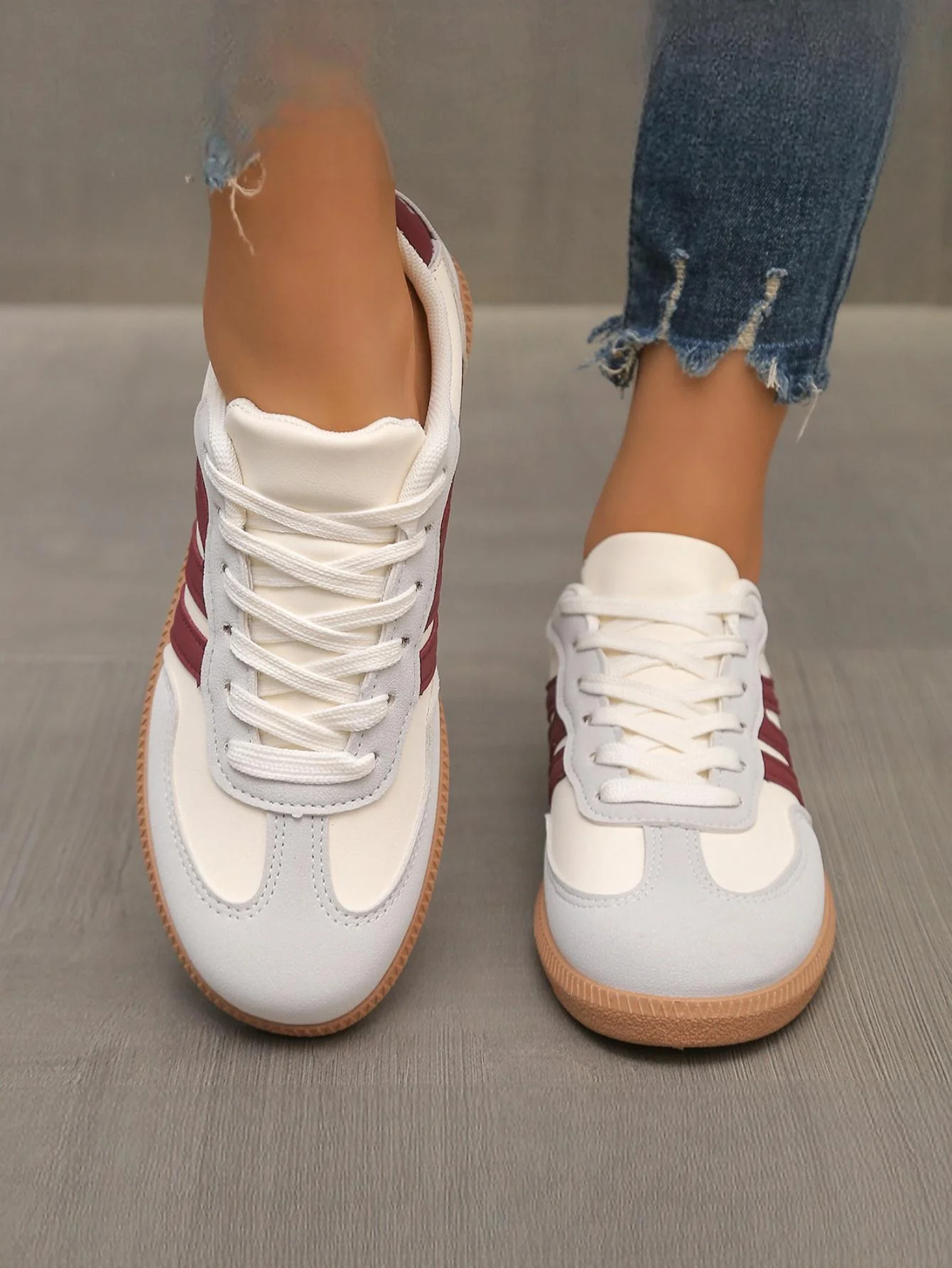 Retro Color-blocked German Training Shoes And Sneakers - Image 10