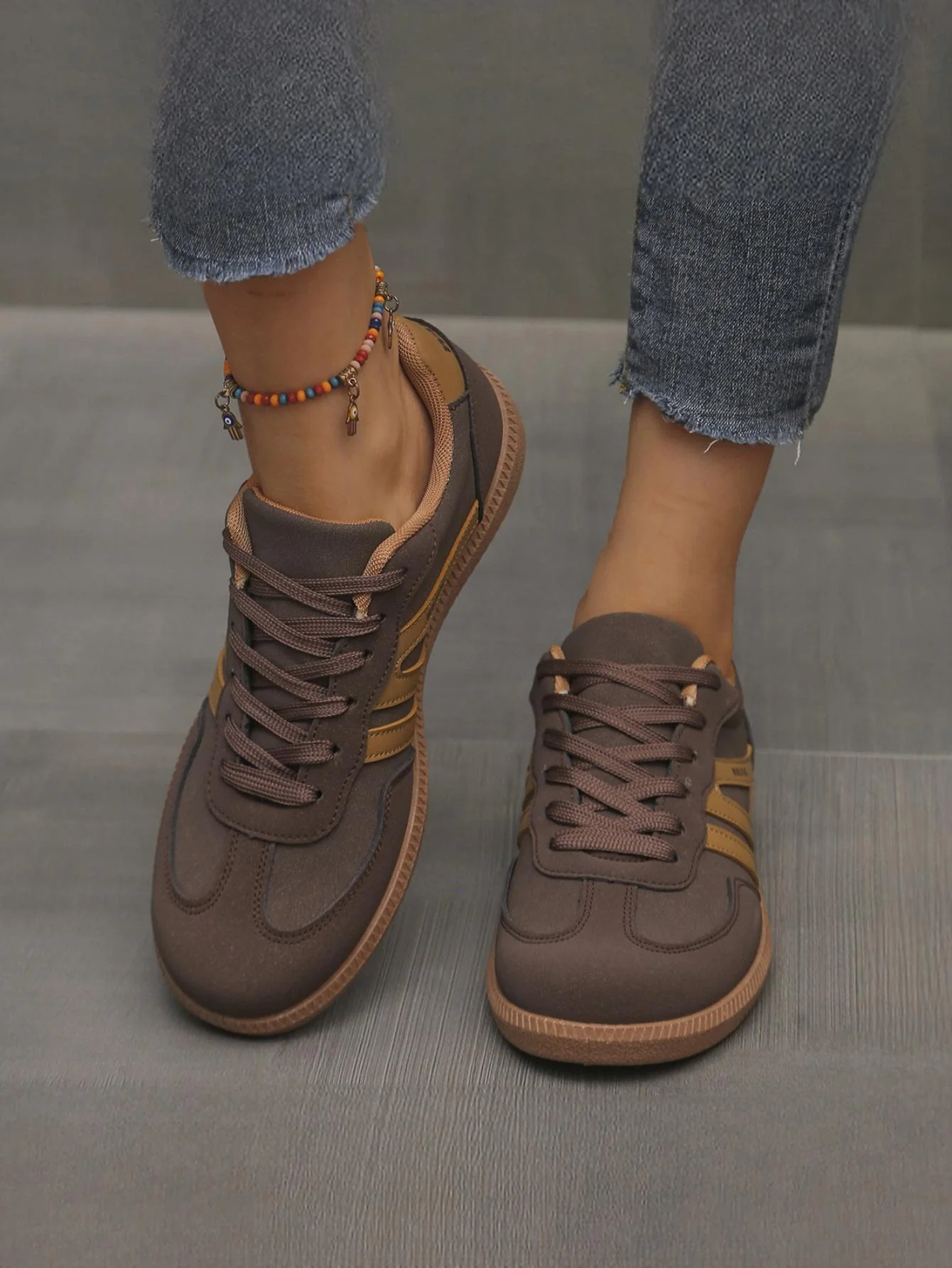 Retro Color-blocked German Training Shoes And Sneakers - Image 12