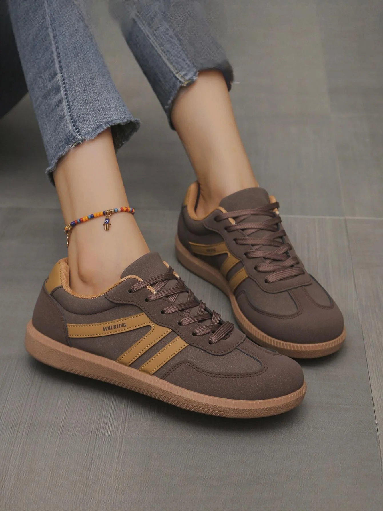Retro Color-blocked German Training Shoes And Sneakers - Image 13
