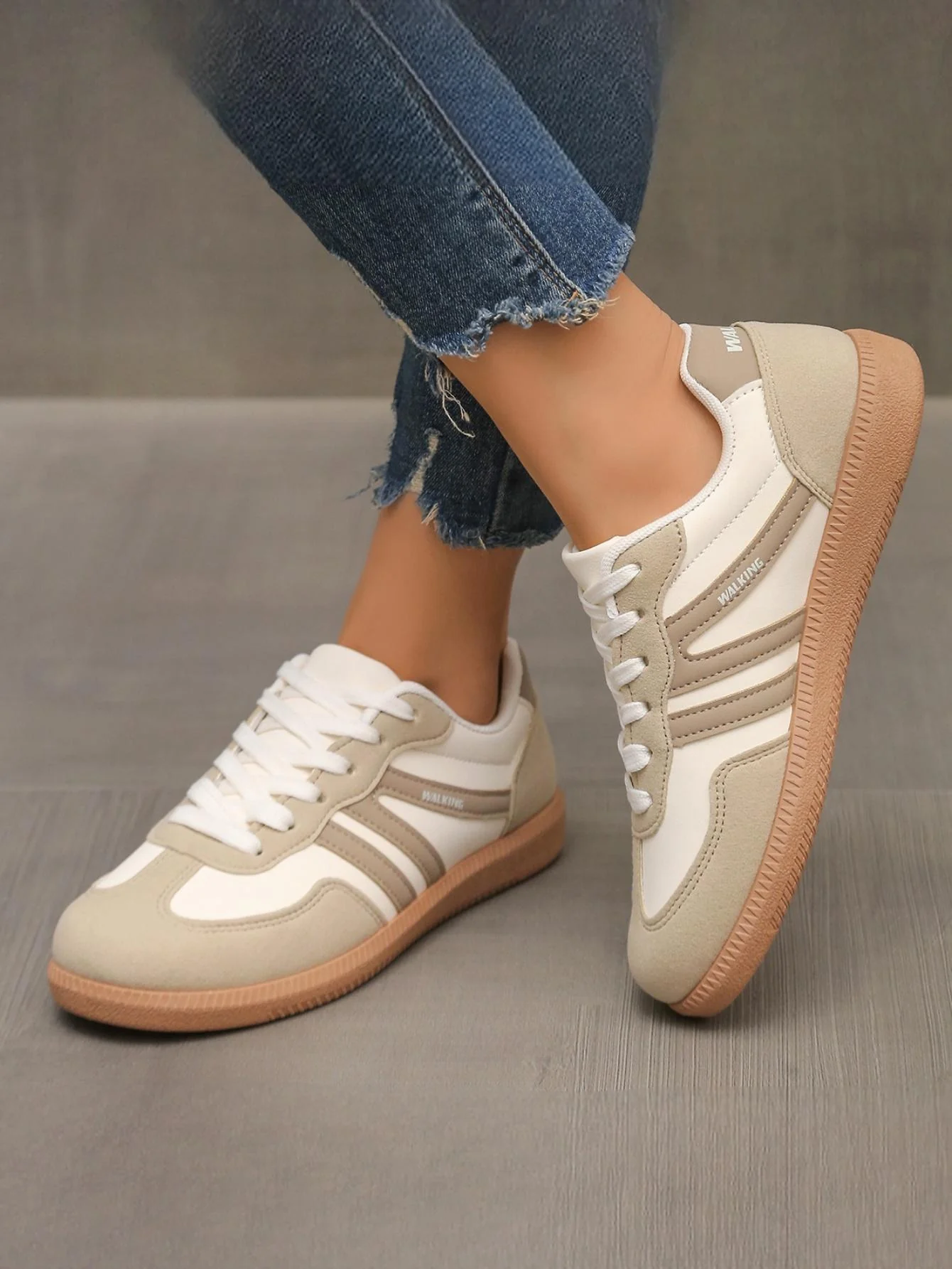 Retro Color-blocked German Training Shoes And Sneakers - Image 18