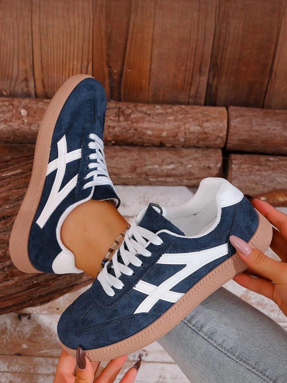 Retro Color-blocked German Training Shoes And Sneakers - Image 2