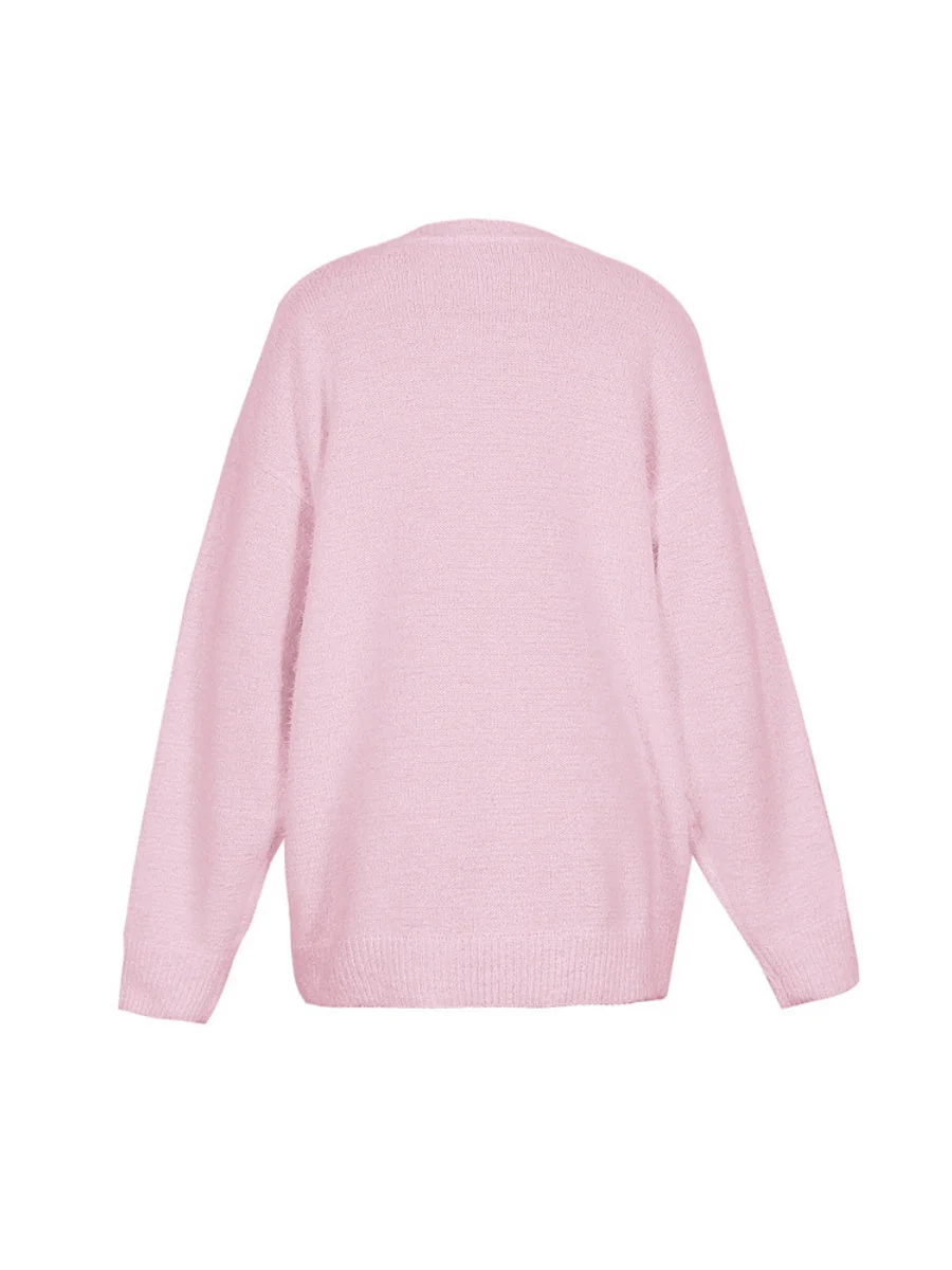 Beading Pearl Loose-fit Sweaters - Image 15