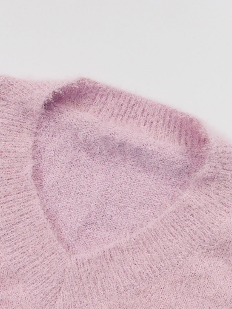 Beading Pearl Loose-fit Sweaters - Image 17