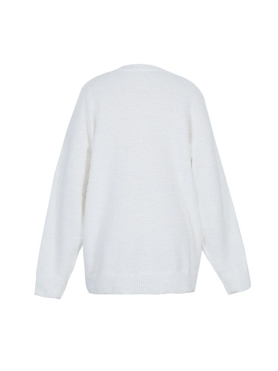 Beading Pearl Loose-fit Sweaters - Image 3