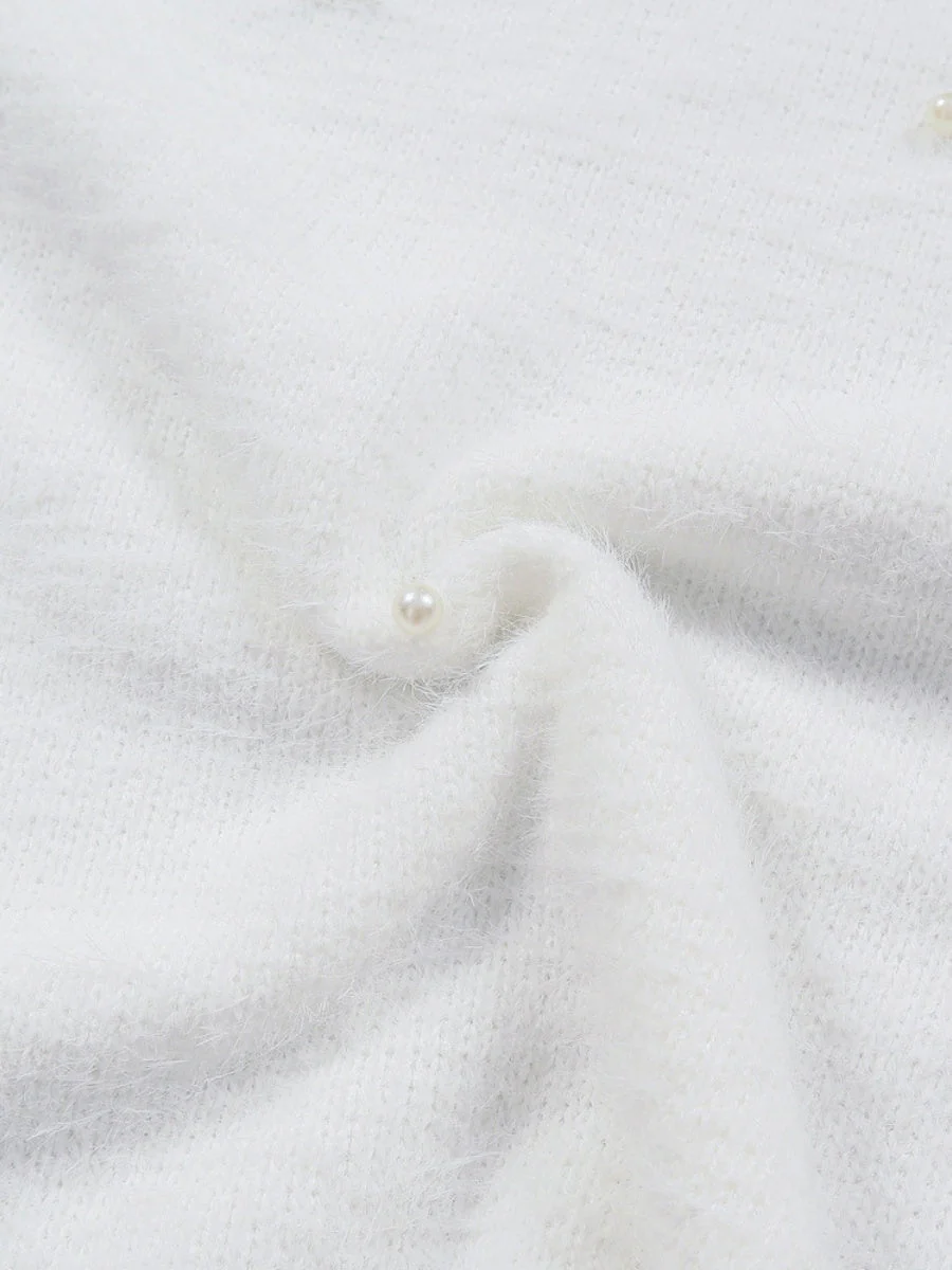 Beading Pearl Loose-fit Sweaters - Image 5