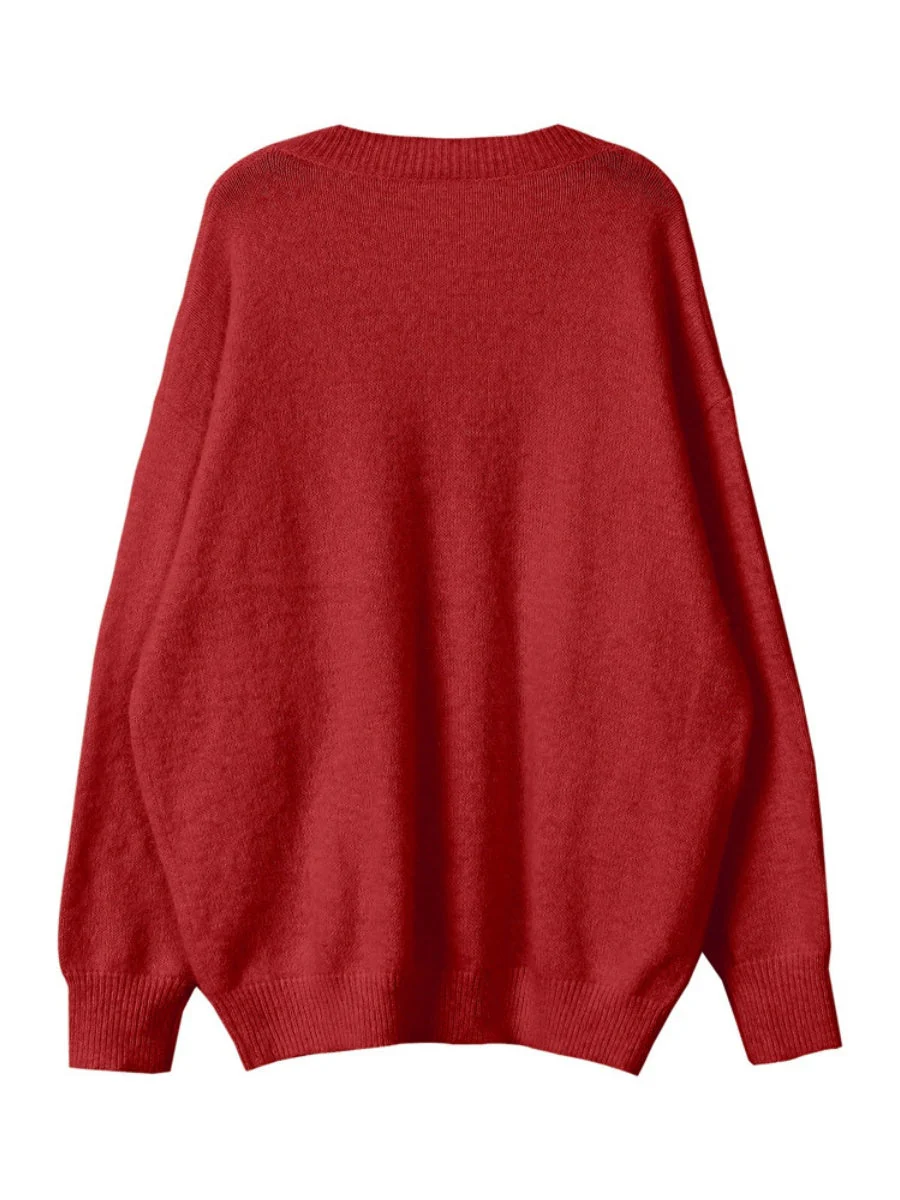Beading Pearl Loose-fit Sweaters - Image 9
