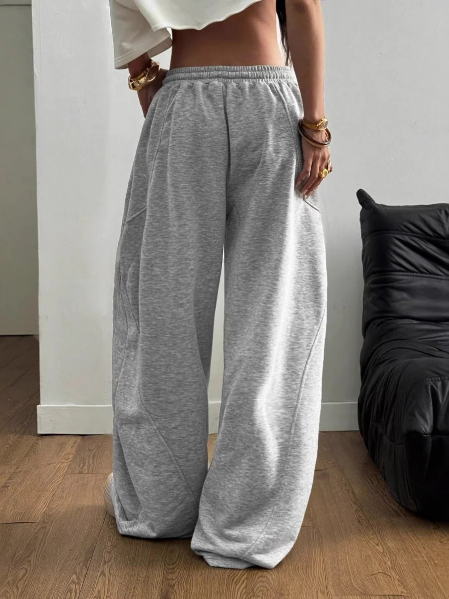 Straight-fit Loose-fit Pocket Drawstring Pants - Image 2