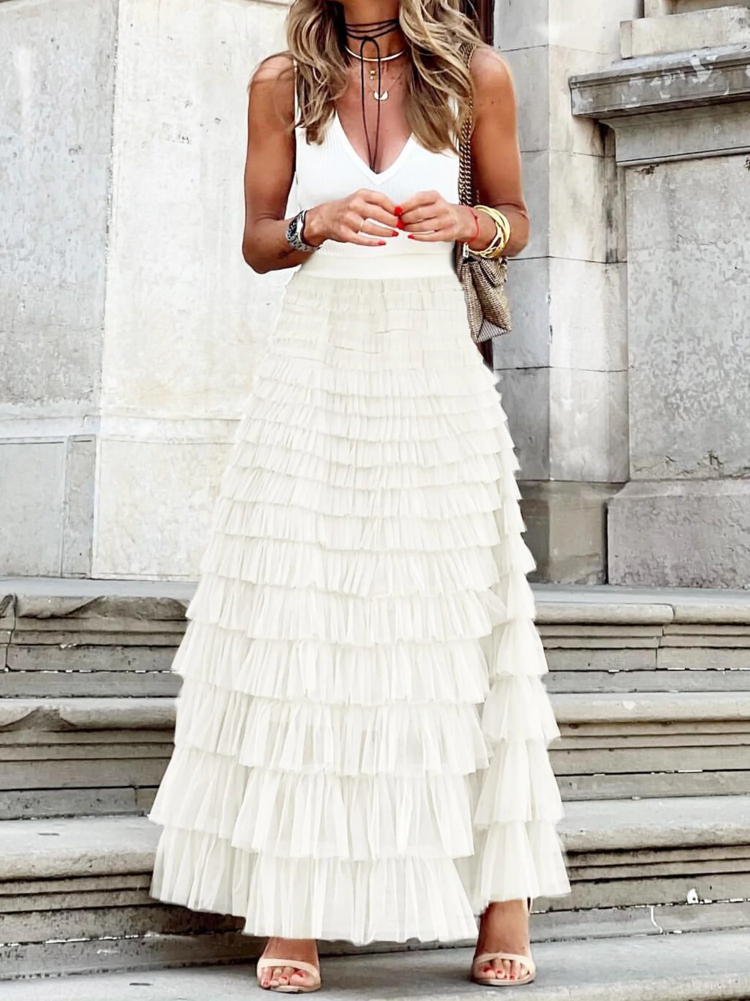 Mesh Multi-story Sweet Cake Skirt - Image 5
