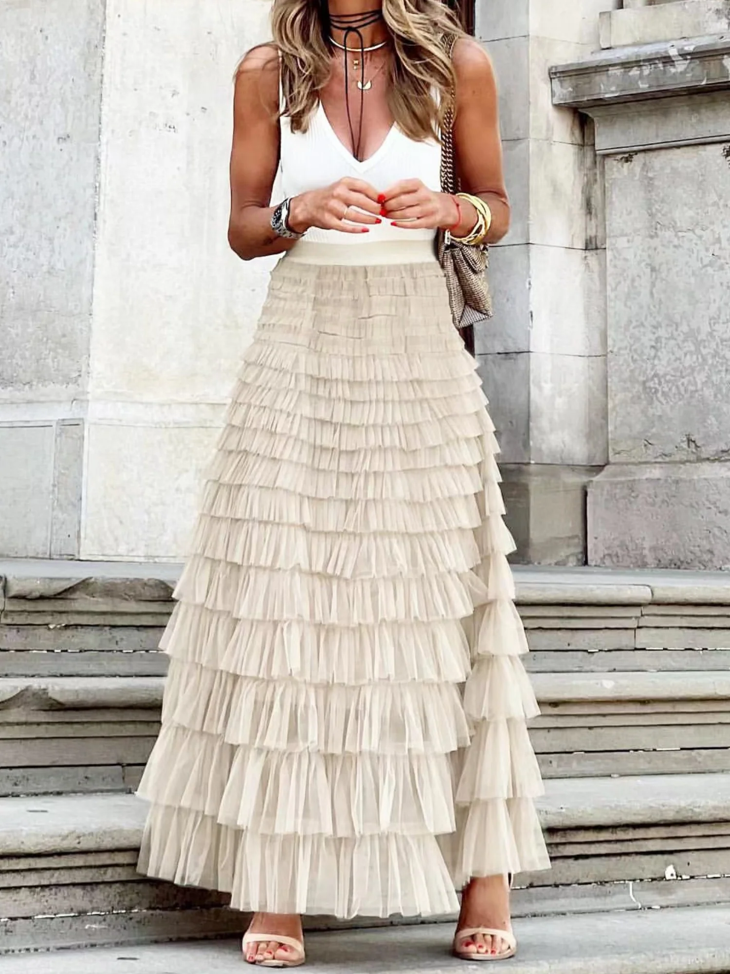 Mesh Multi-story Sweet Cake Skirt - Image 6