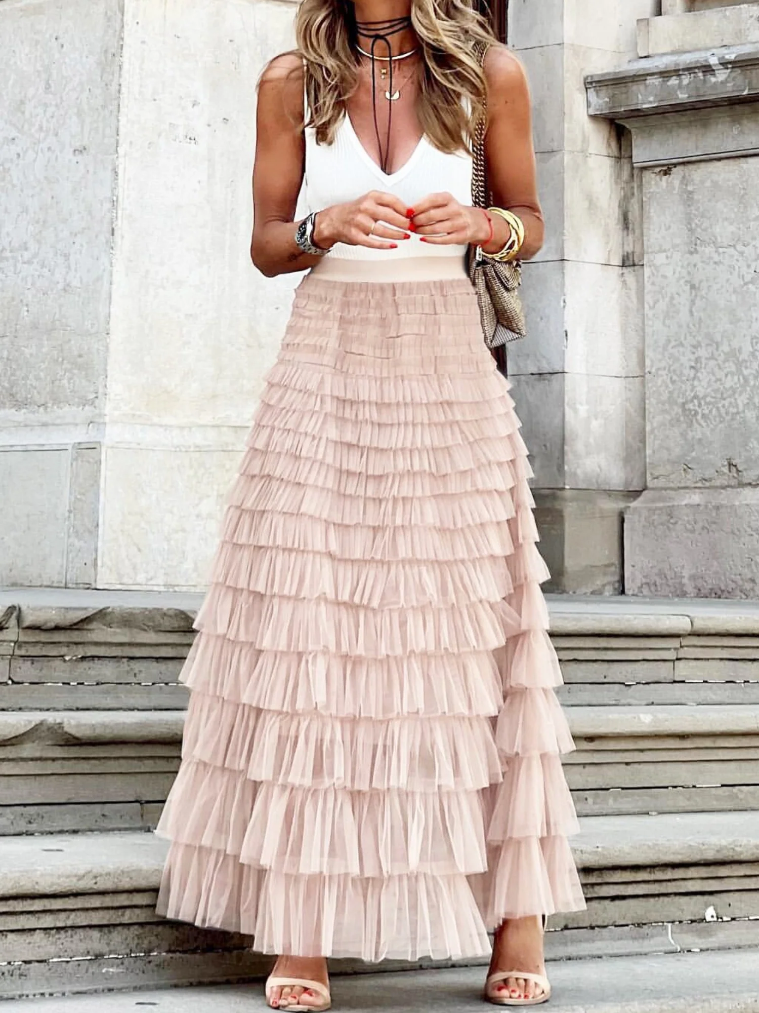 Mesh Multi-story Sweet Cake Skirt - Image 7
