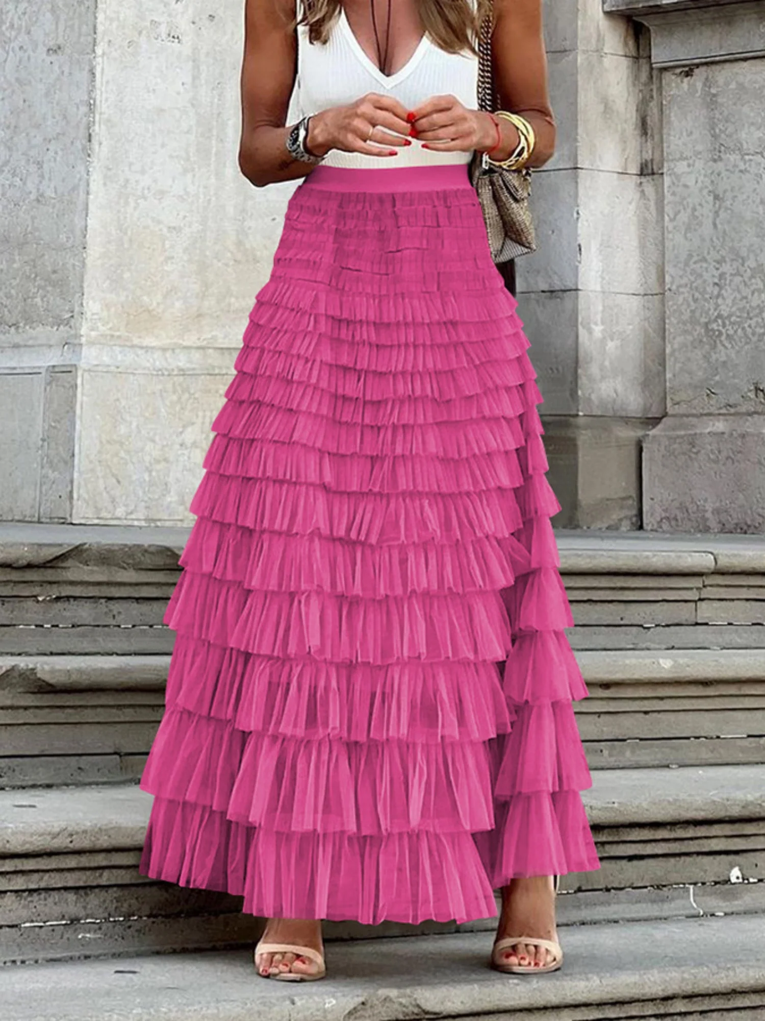 Mesh Multi-story Sweet Cake Skirt - Image 8