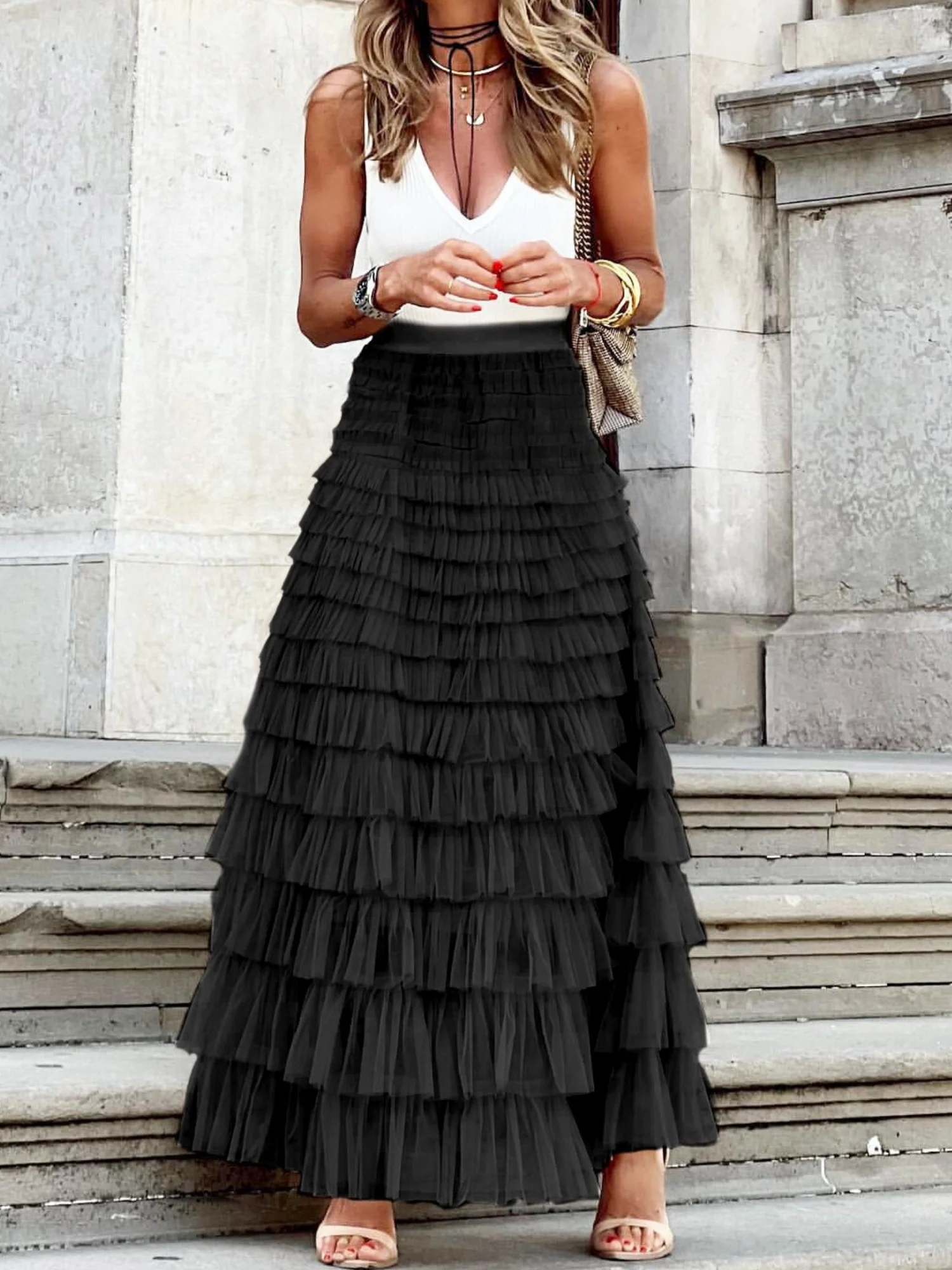 Mesh Multi-story Sweet Cake Skirt - Image 9