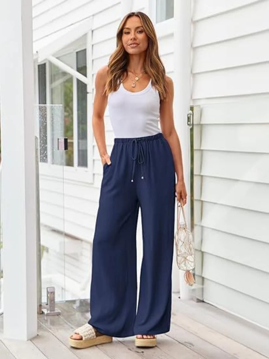 Blended Bandage Loose-fit Pocket Pants - Image 4