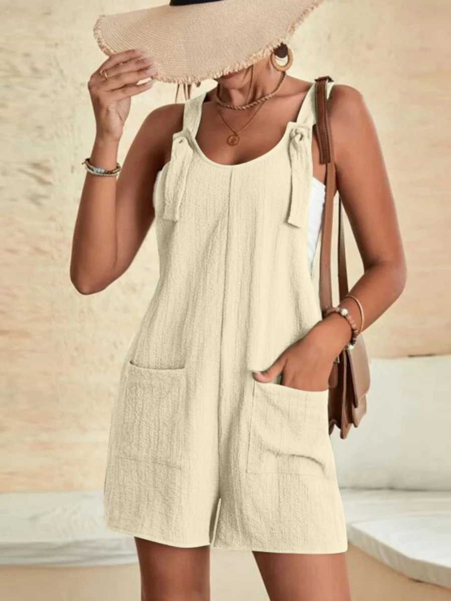 Pocket Loose-fit Blended Strap Jumpsuits&Bodysuits - Image 3
