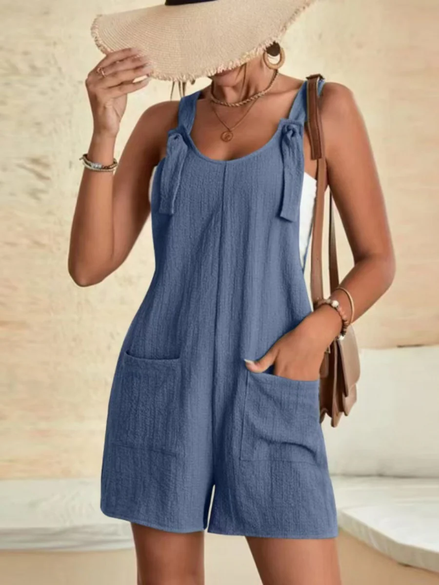 Pocket Loose-fit Blended Strap Jumpsuits&Bodysuits - Image 5