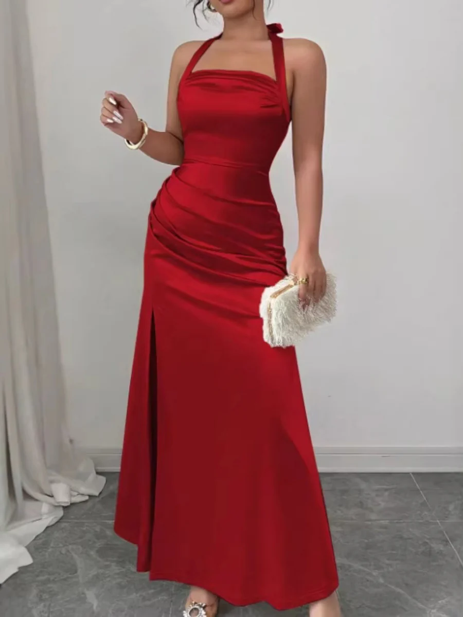 Backless Strapless Bodycon Long Dress With Slit - Image 10