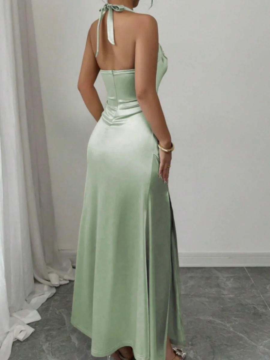 Backless Strapless Bodycon Long Dress With Slit - Image 7