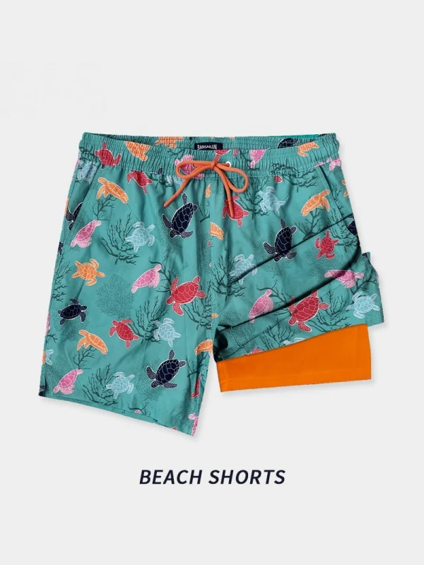 Outerwear Loose-fit Breathable Quick-drying Double Layer Beach Shorts - Image 4