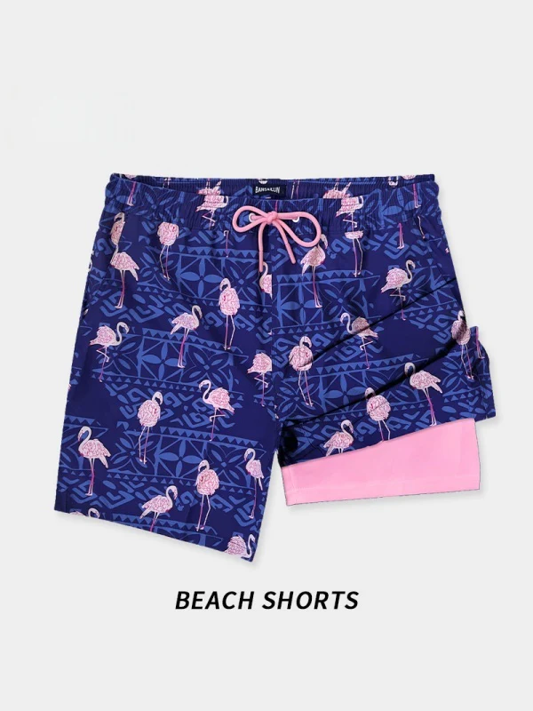 Outerwear Loose-fit Breathable Quick-drying Double Layer Beach Shorts - Image 7