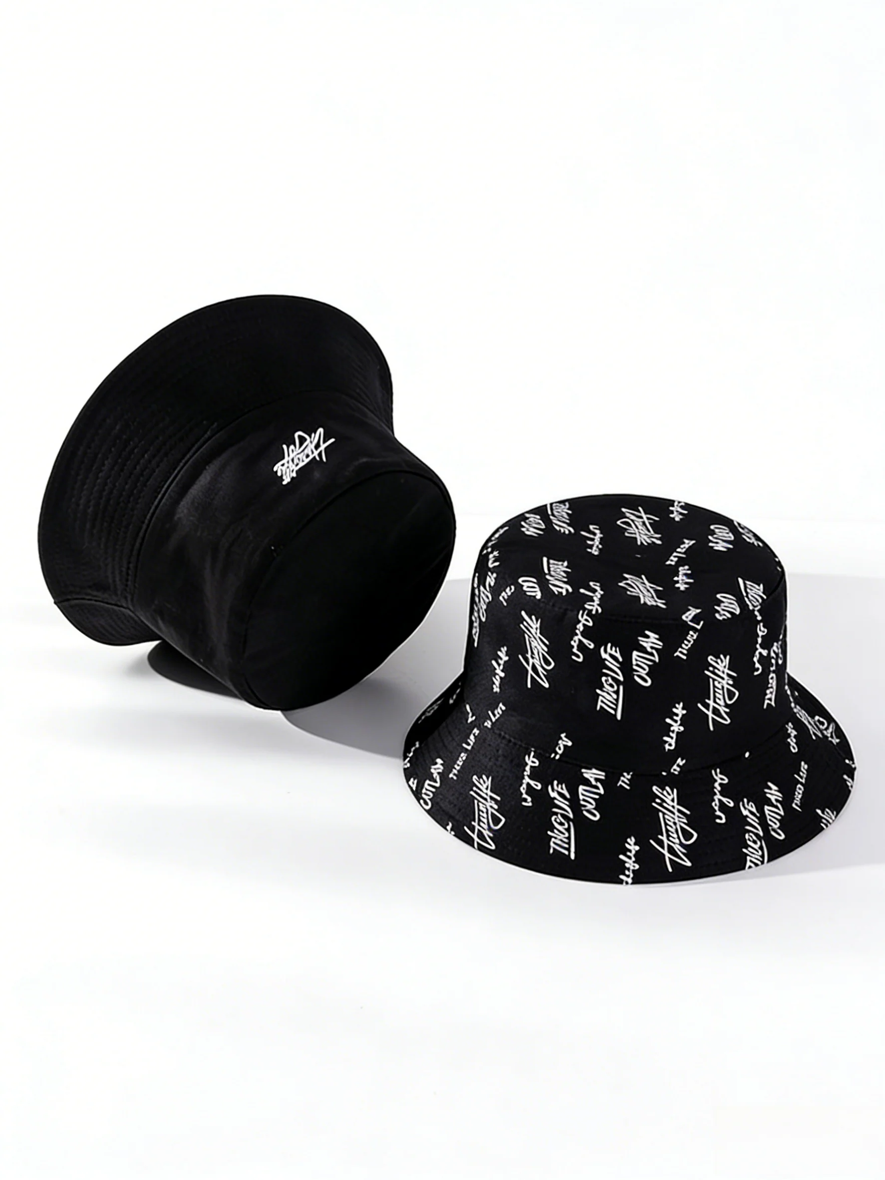 Printed Double-sided Foldable Sunscreen Bucket Hats
