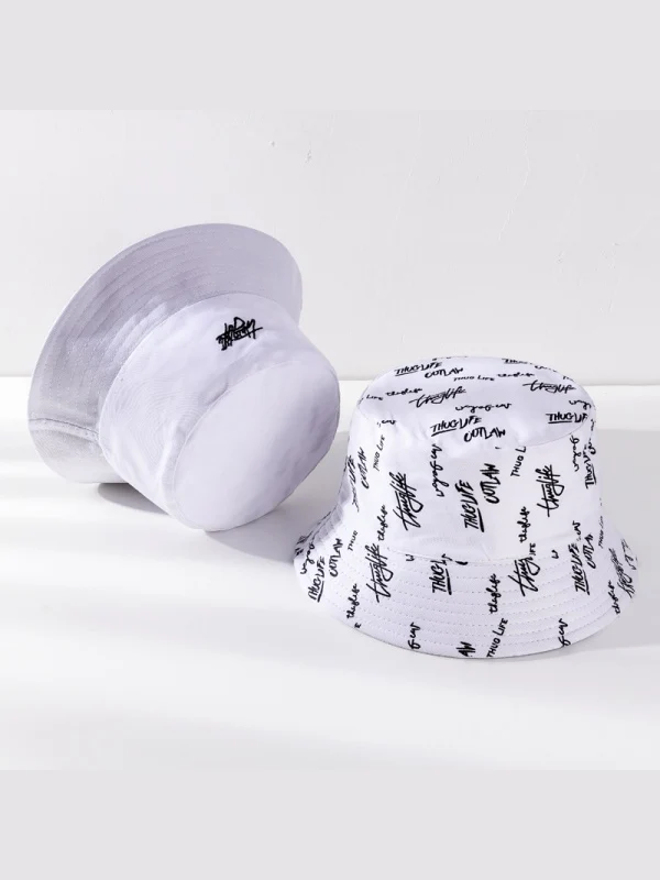 Printed Double-sided Foldable Sunscreen Bucket Hats - Image 2