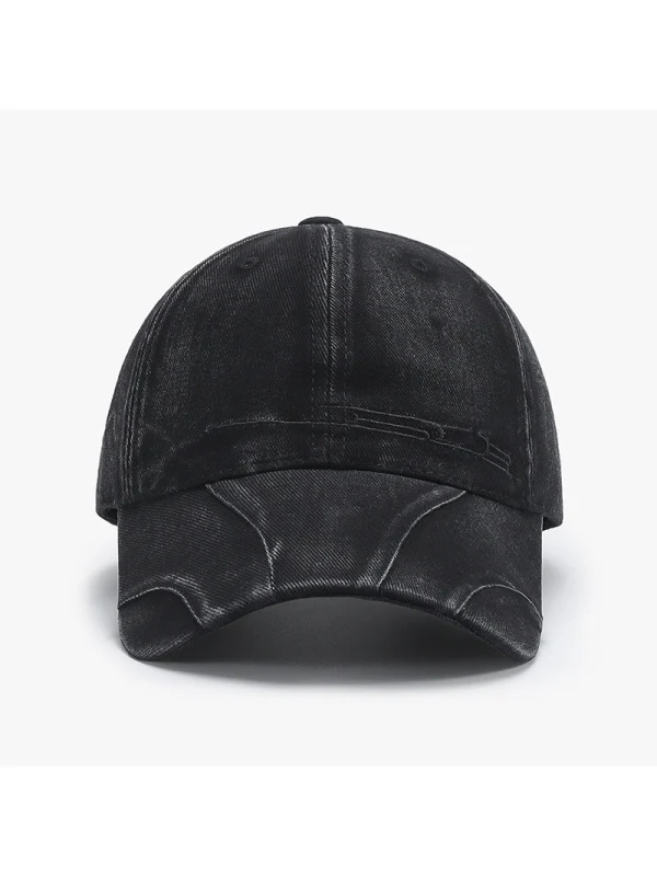 Denim Distressed Washed Shade Baseball Caps - Image 5