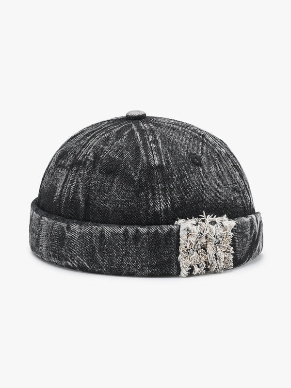 Distressed Washed Denim Hip Hop Melon-shaped Hat - Image 5