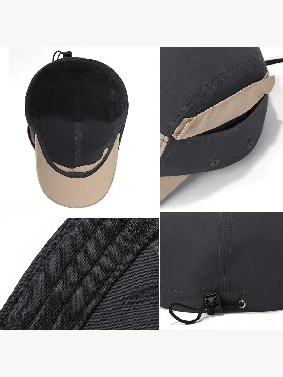 Lightweight Quick-drying Color Blocking Baseball Caps - Image 3
