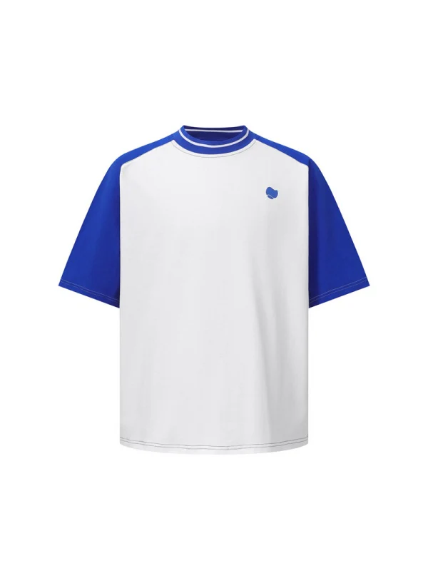 Color-blocked Letter Printed T-shirts - Image 2