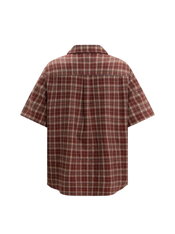 Plaid Layered-look Retro Shirts - Image 3