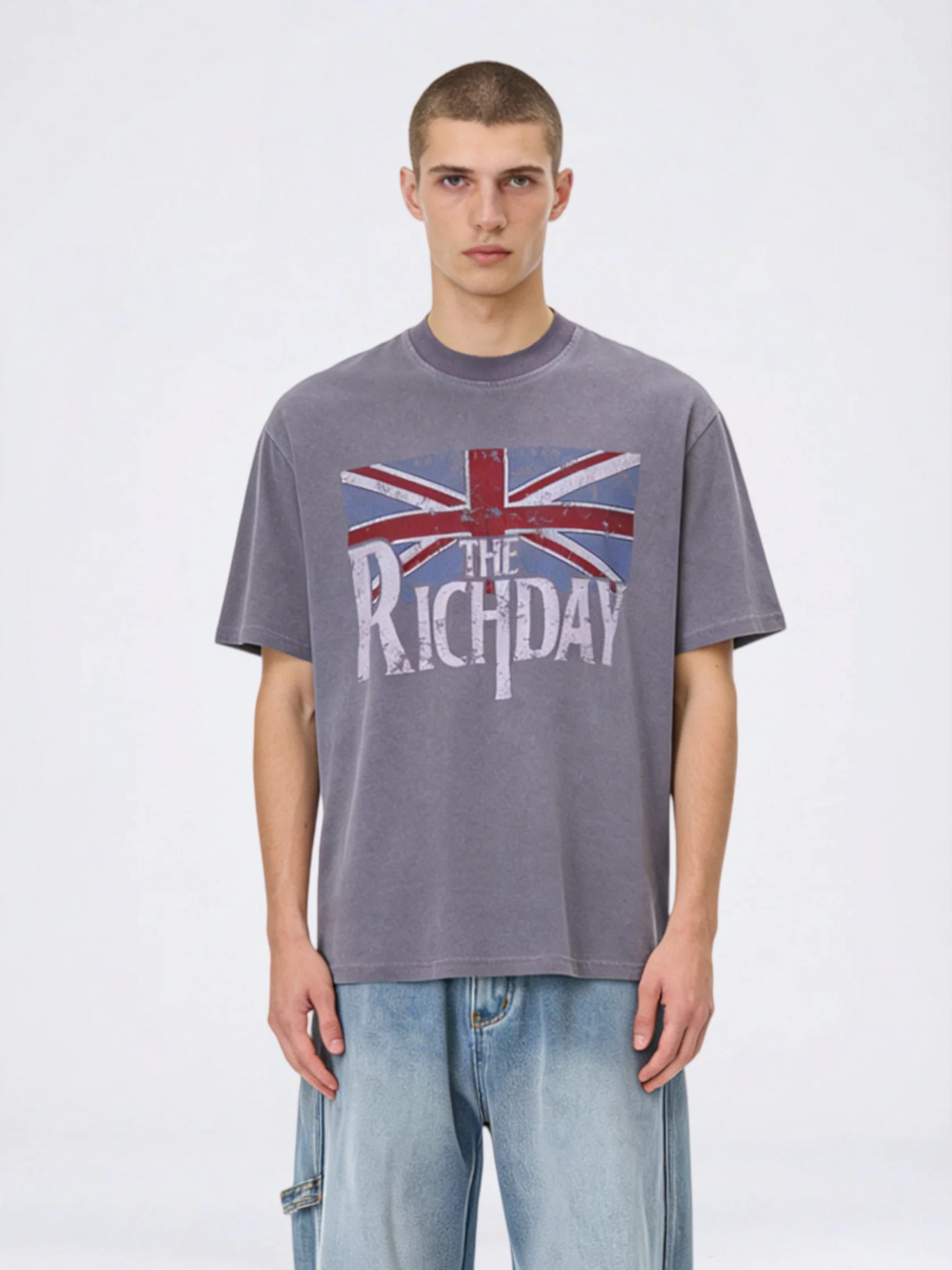 Distressed Retro Printed T-shirts