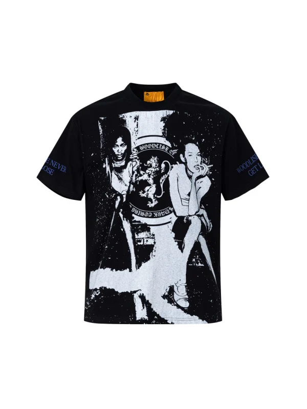 Rock Retro Portrait Printed T-shirts - Image 2