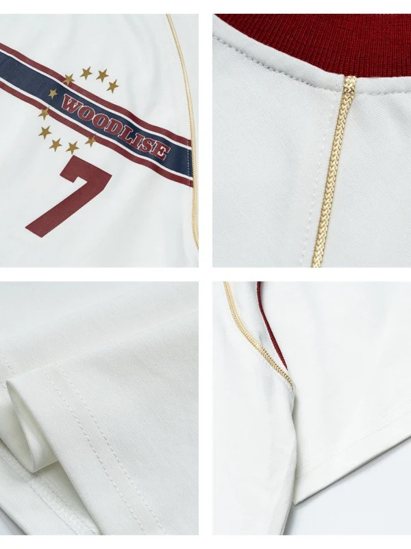 Retro Jersey Number Cross Pattern Printed T-shirts - Image 3