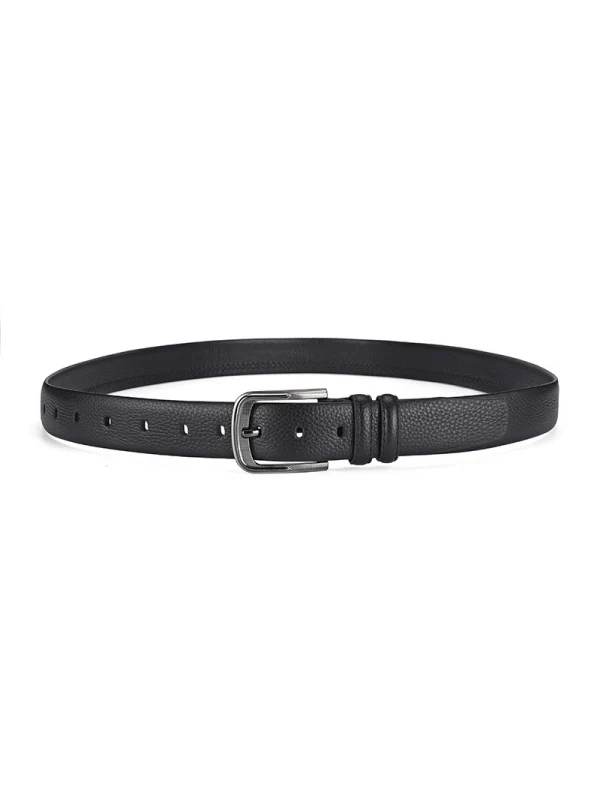 Genuine Leather Pin Buckle Lychee Pattern Simple Belts - Image 4