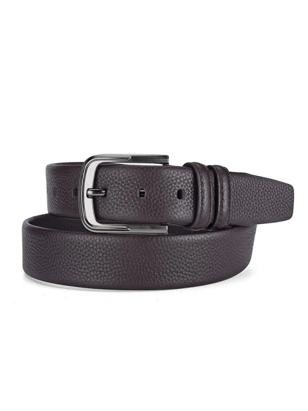 Genuine Leather Pin Buckle Lychee Pattern Simple Belts - Image 6