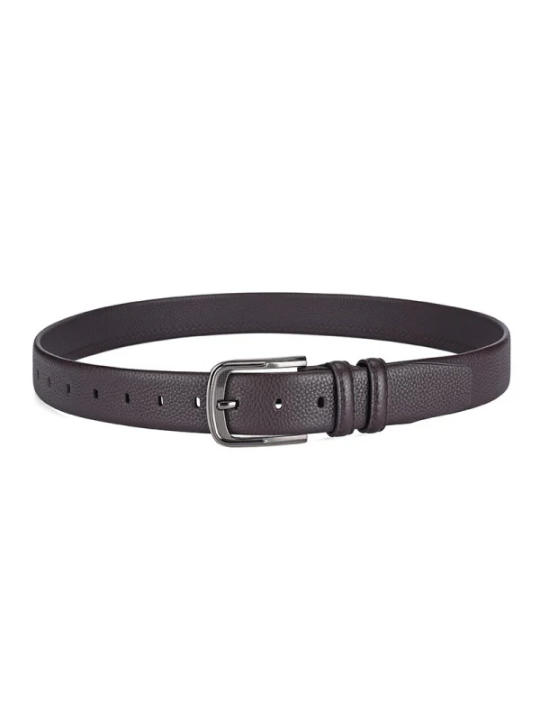 Genuine Leather Pin Buckle Lychee Pattern Simple Belts - Image 9