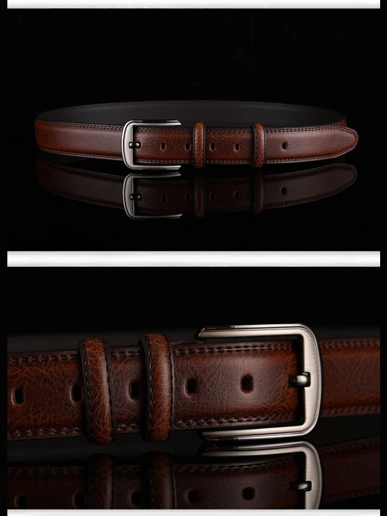 Genuine Leather Simple Pin Buckle Belts - Image 5
