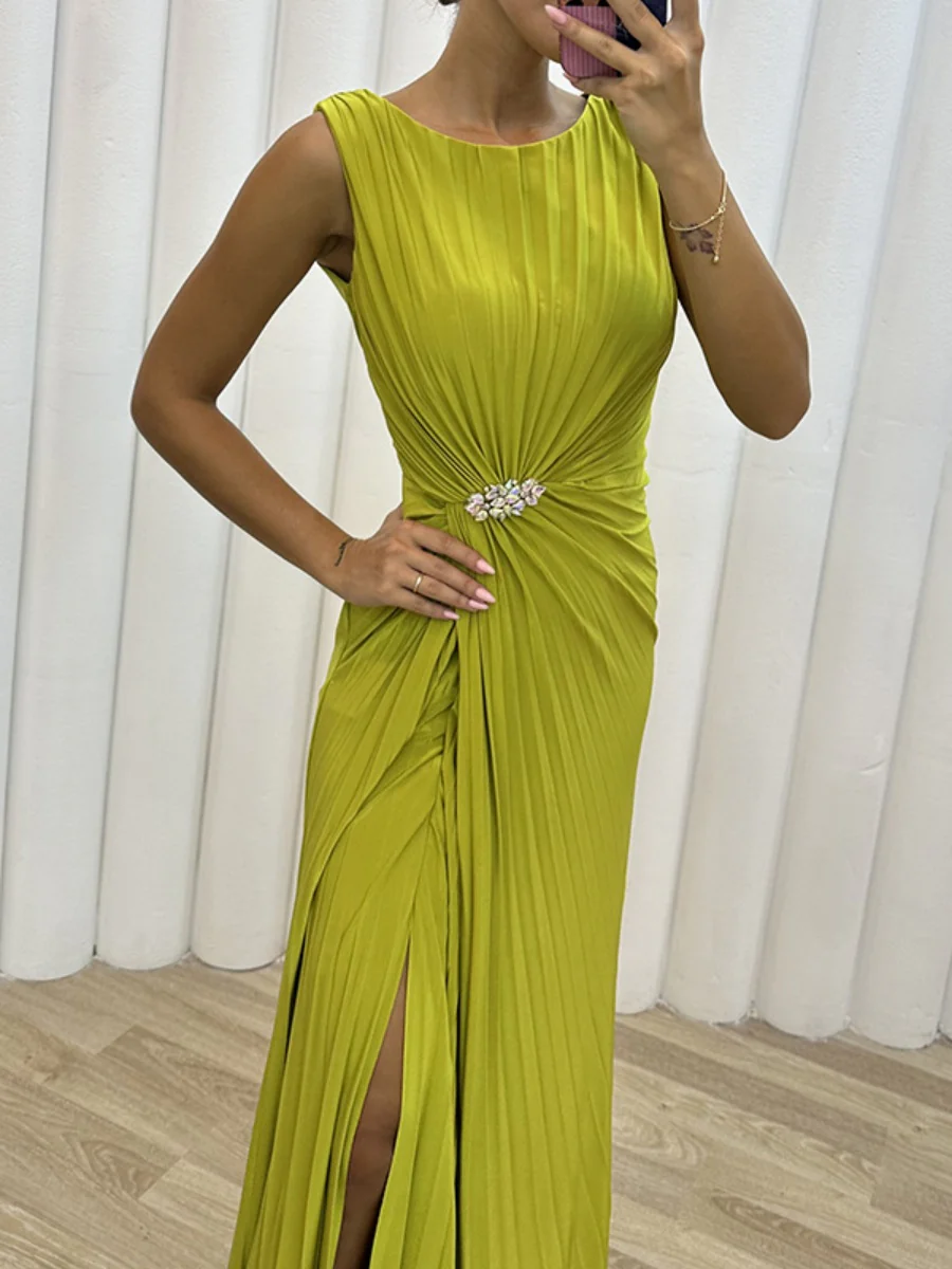 Crimp Slits Parties Maxi Dresses - Image 4