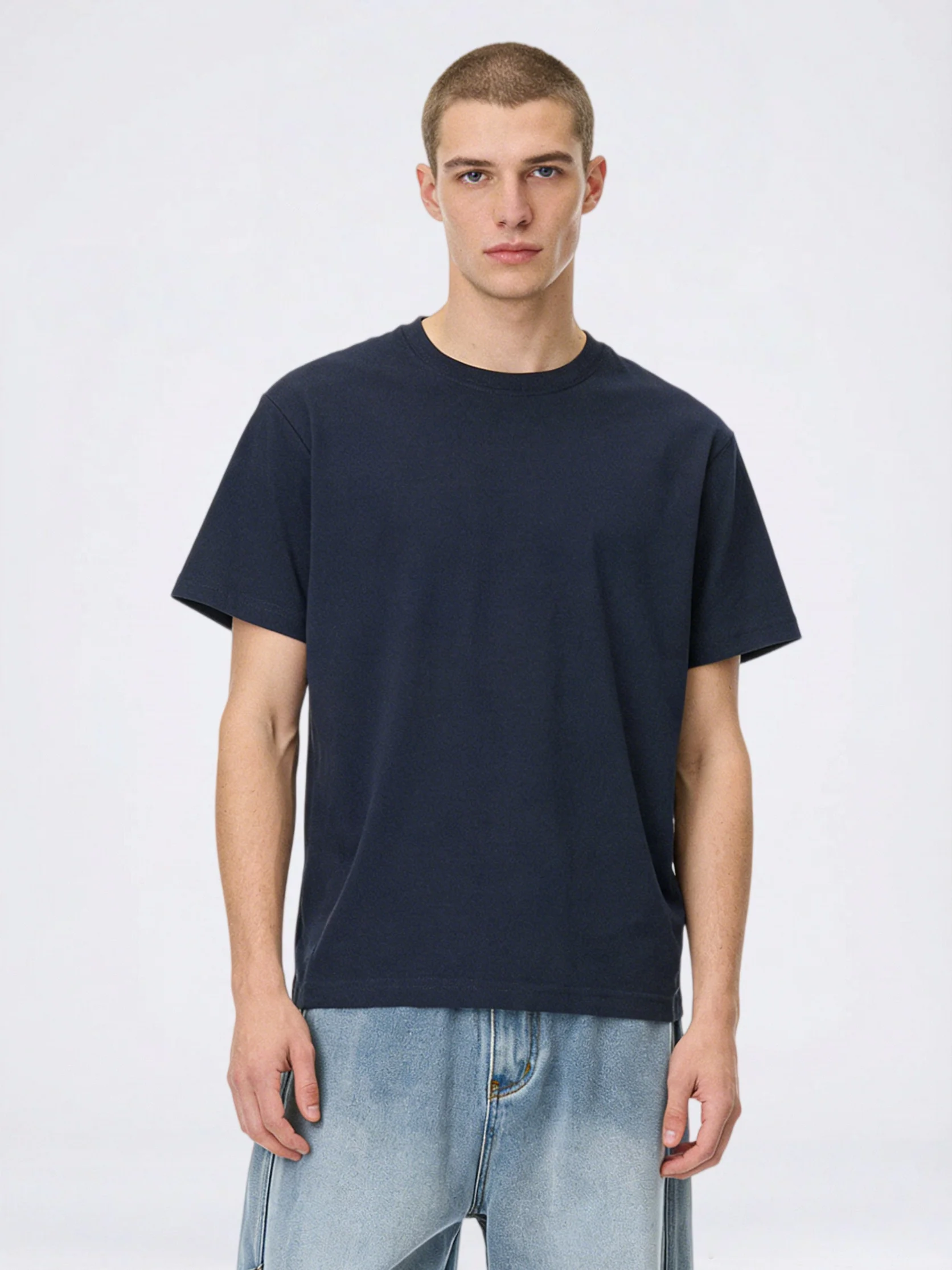 Loose-fit Leisure Solid Color T-shirts
